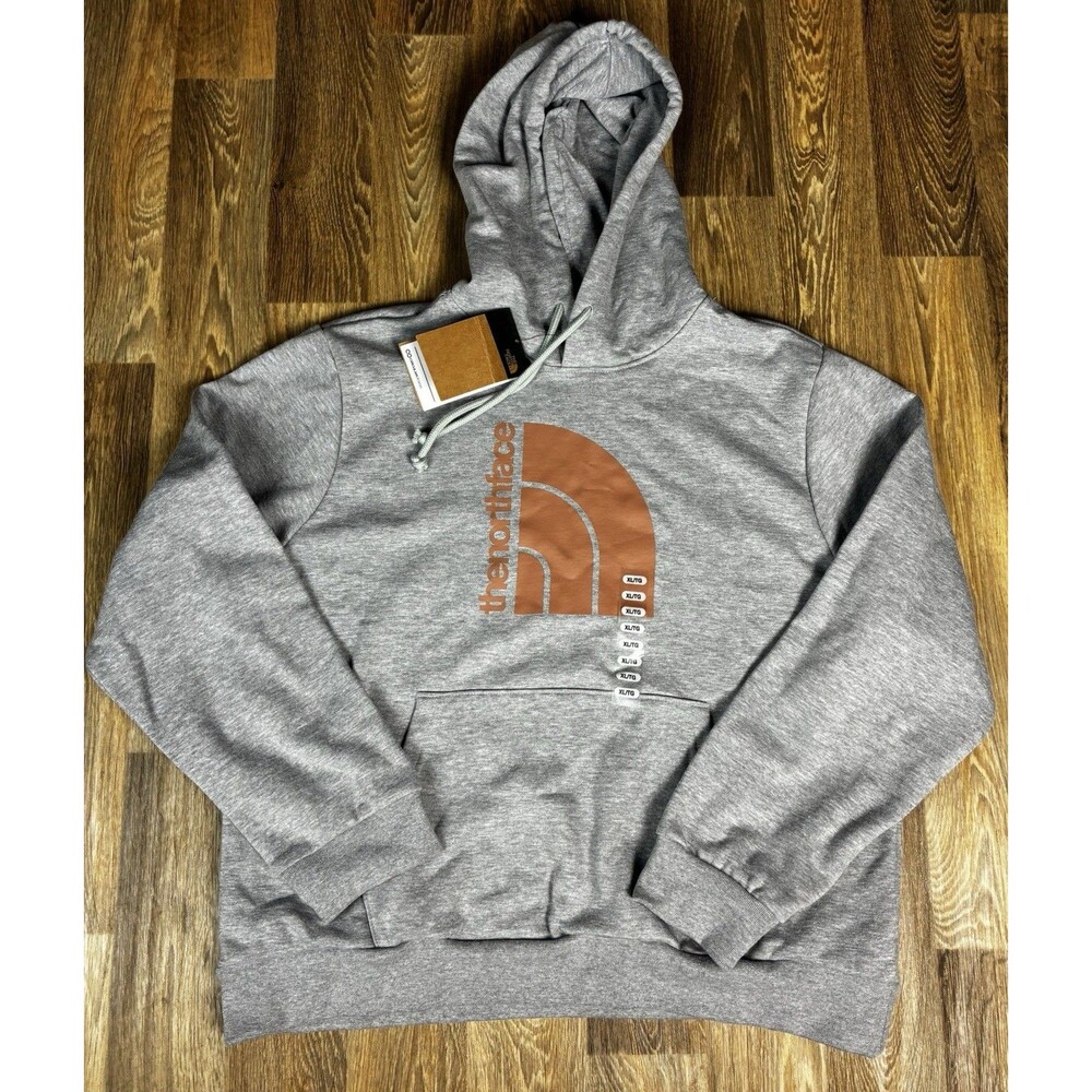 The North Face Sweatshirt Women's Extra Large Gray Spellout Logo Pullover Hoodie